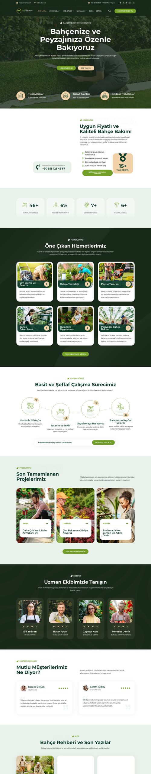 Peyzaj web sitesi tasarımı