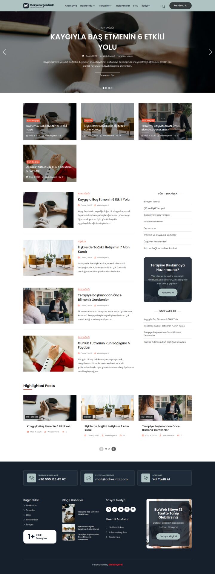 Psikolog Blog sayfası