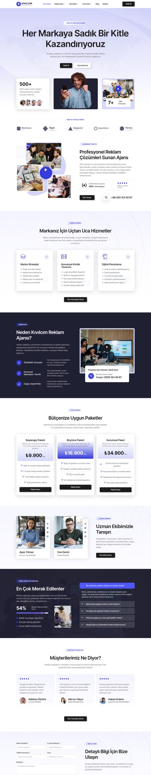 Reklam Ajansı web sitesi tasarımı