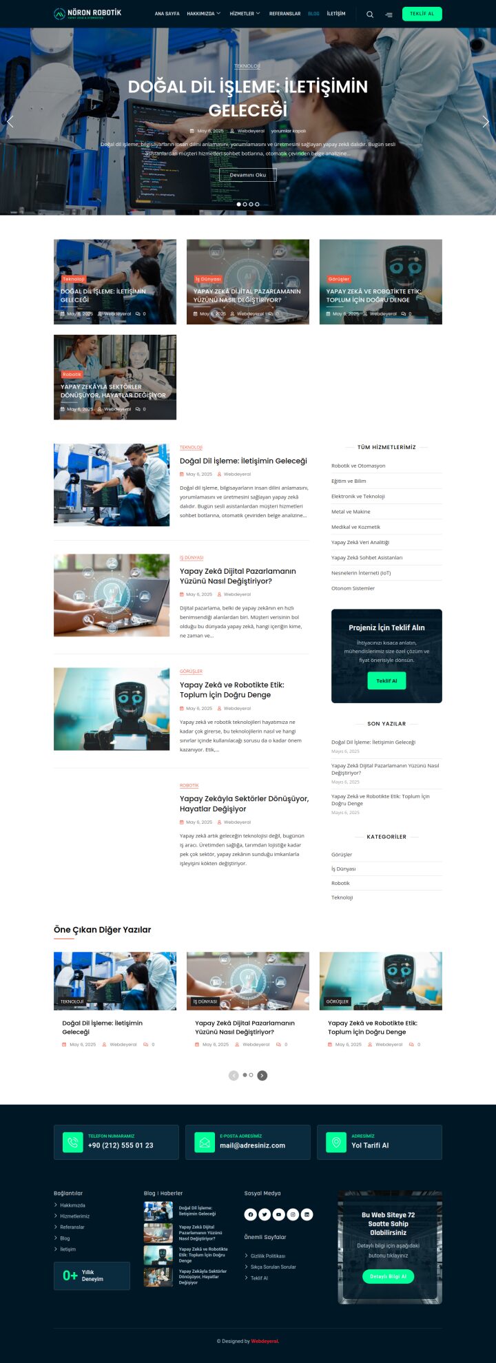 Robotik Blog sayfası