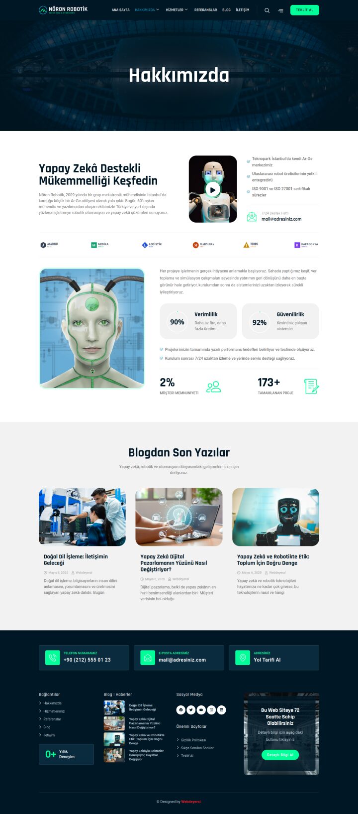 Robotik Hakkımızda sayfası