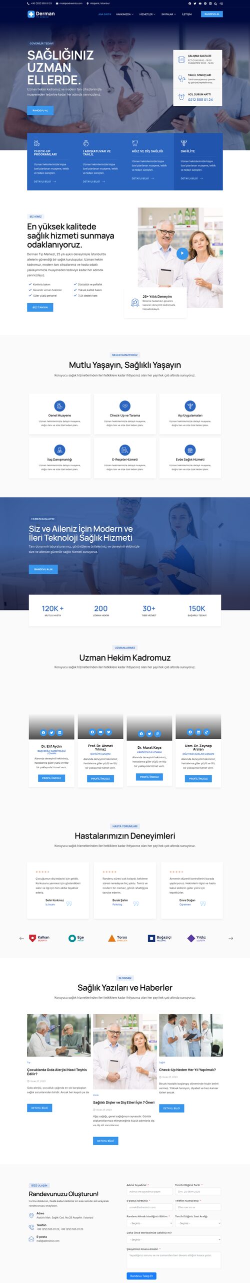 Sağlık web sitesi tasarımı
