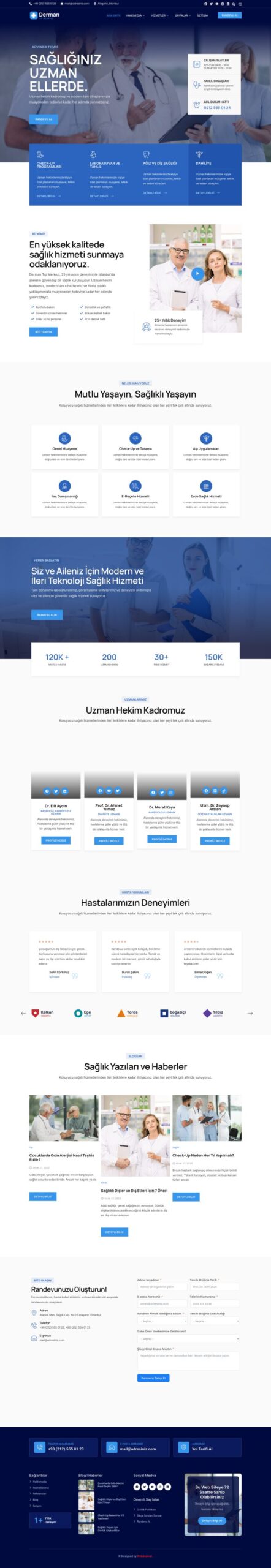 Sağlık Anasayfa sayfası
