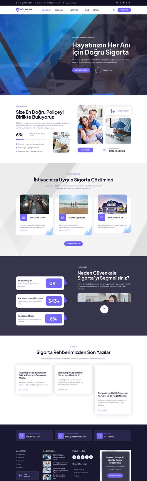 Sigorta Acentesi web sitesi tasarımı