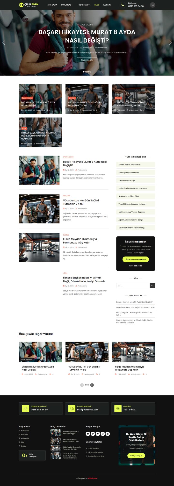 Spor Salonu Blog sayfası
