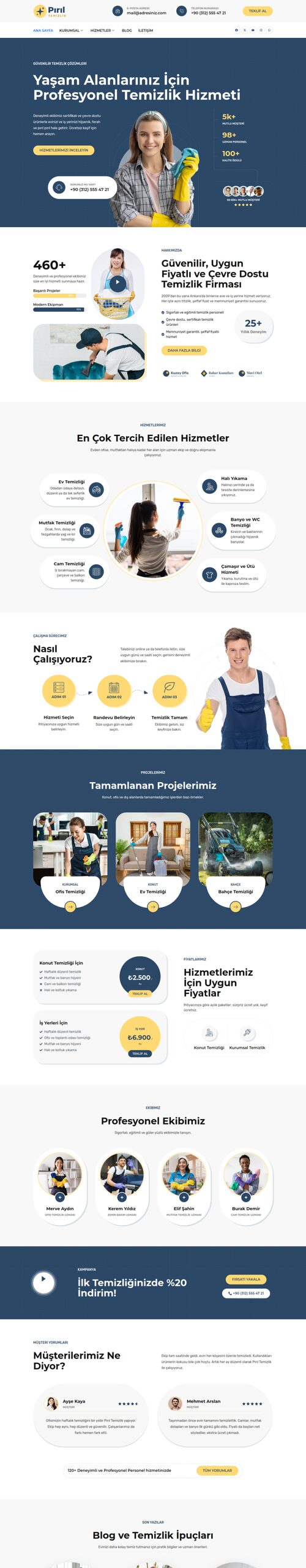 Temizlik Şirketi web sitesi tasarımı