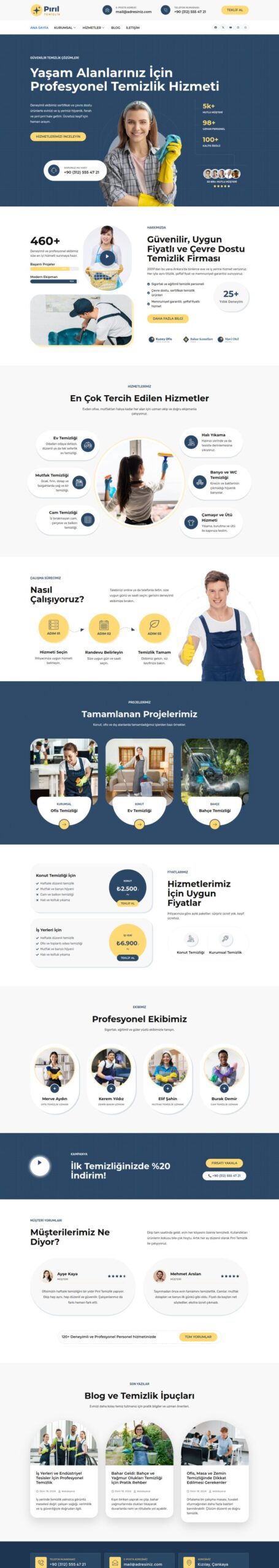 Temizlik Şirketi Anasayfa sayfası