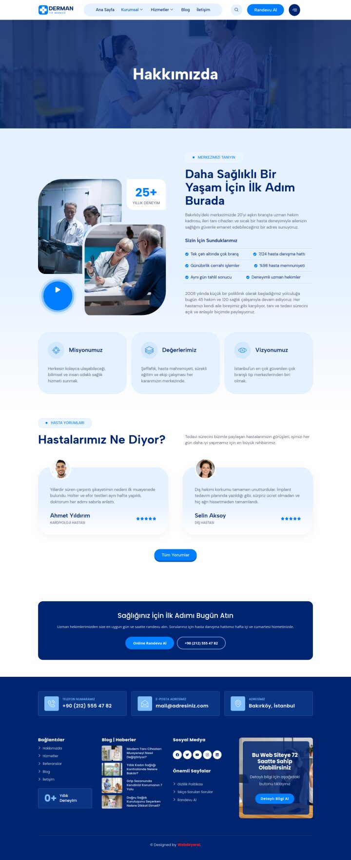 Poliklinik Hakkımızda sayfası