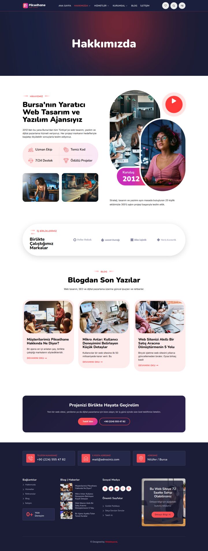 Web Ajansı Hakkımızda sayfası