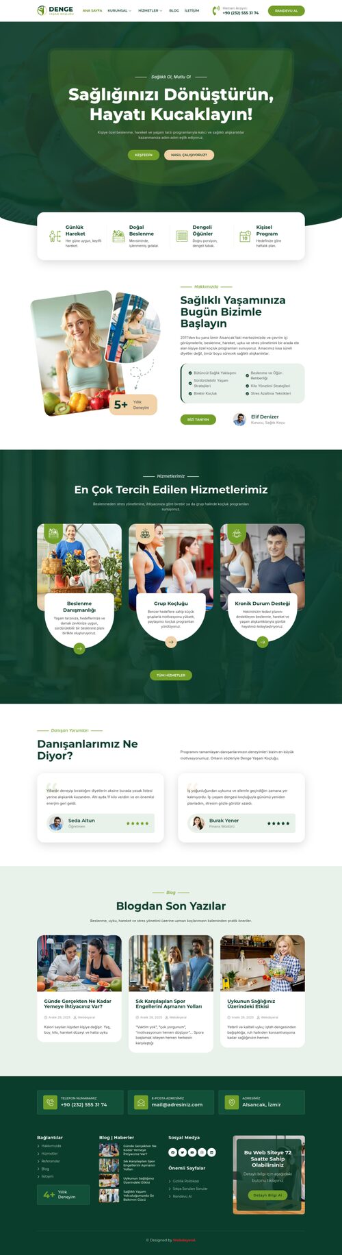 Yaşam Koçu web sitesi tasarımı