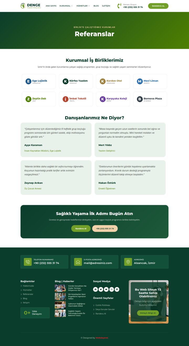 Yaşam Koçu Referanslar sayfası