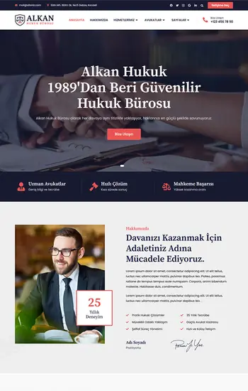 Avukat hazır web sitesi tasarımı