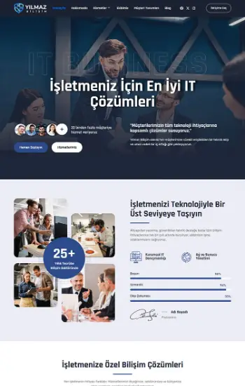 Bilişim hazır web sitesi tasarımı