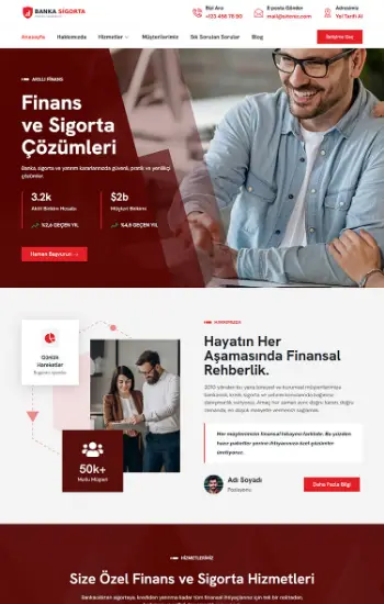 Banka-Finans hazır web sitesi tasarımı
