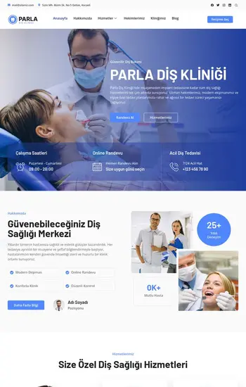 Diş Hekimi hazır web sitesi tasarımı