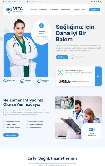 Doktor hazır web sitesi tasarımı