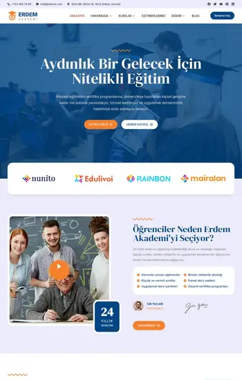 Eğitim Merkezi hazır web sitesi tasarımı