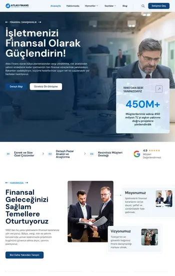 Finans Danışmanı hazır web sitesi tasarımı