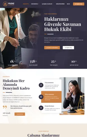 Hukuk Bürosu hazır web sitesi tasarımı