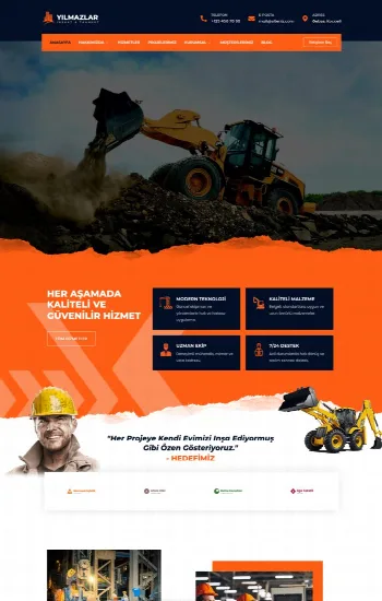 İnşaat hazır web sitesi tasarımı