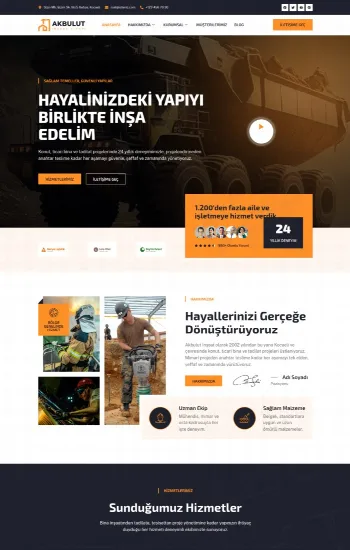 İnşaat Şirketi hazır web sitesi tasarımı