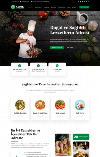 Kafe hazır web sitesi tasarımı