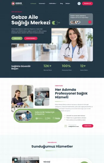 Klinik hazır web sitesi tasarımı