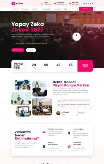 Konferans hazır web sitesi tasarımı