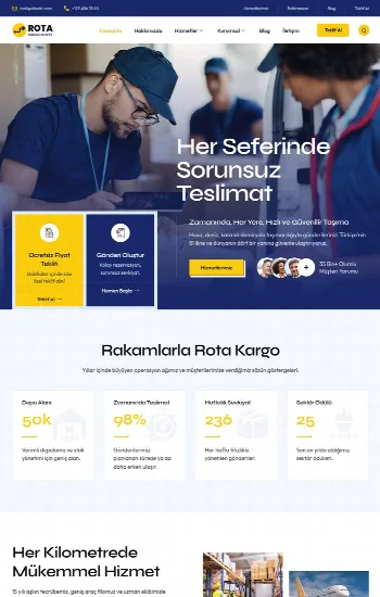 Kurye hazır web sitesi tasarımı