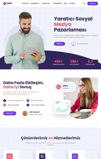 Medya Ajansı hazır web sitesi tasarımı