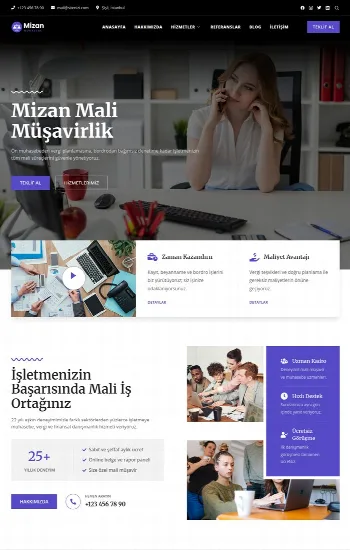 Muhasebe hazır web sitesi tasarımı
