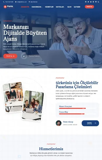 Pazarlama hazır web sitesi tasarımı