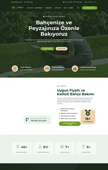 Peyzaj hazır web sitesi tasarımı