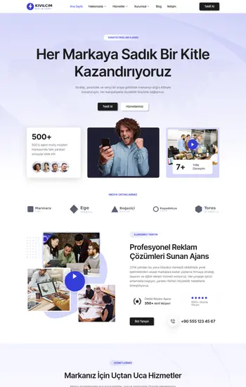 Reklam Ajansı hazır web sitesi tasarımı