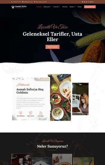 Restoran hazır web sitesi tasarımı