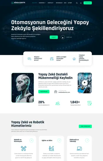 Robotik hazır web sitesi tasarımı