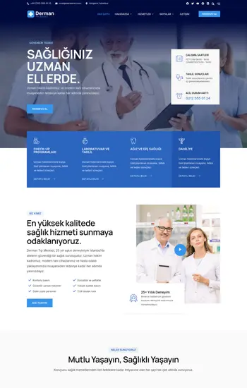 Sağlık hazır web sitesi tasarımı