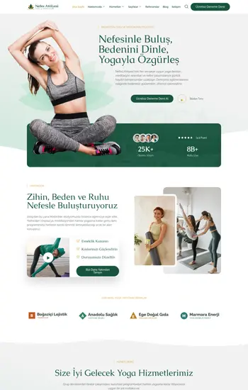 Sağlıklı Yaşam hazır web sitesi tasarımı