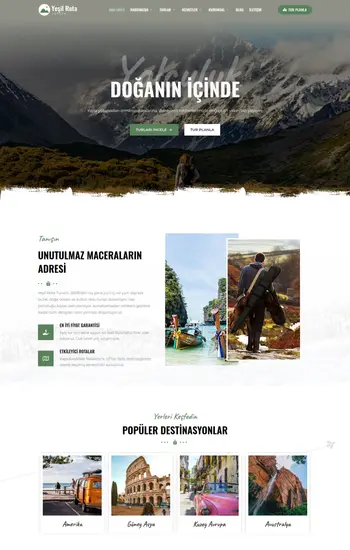 Seyahat hazır web sitesi tasarımı