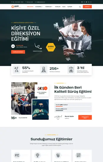 Sürücü Kursu hazır web sitesi tasarımı