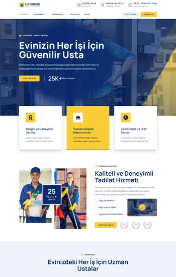 Tadilat hazır web sitesi tasarımı