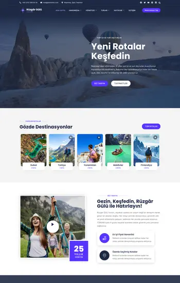 Tur Şirketi hazır web sitesi tasarımı