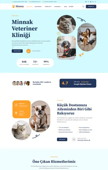 Veteriner hazır web sitesi tasarımı