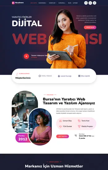 Web Ajansı hazır web sitesi tasarımı