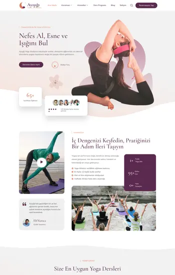 Yoga hazır web sitesi tasarımı