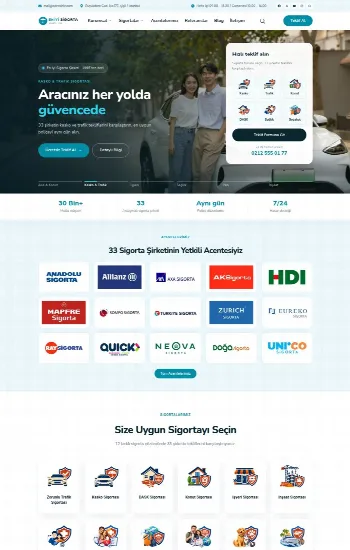 Sigorta Acentesi 2 hazır web sitesi tasarımı